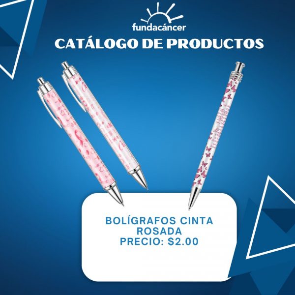 Bolígrafos cintas rosada